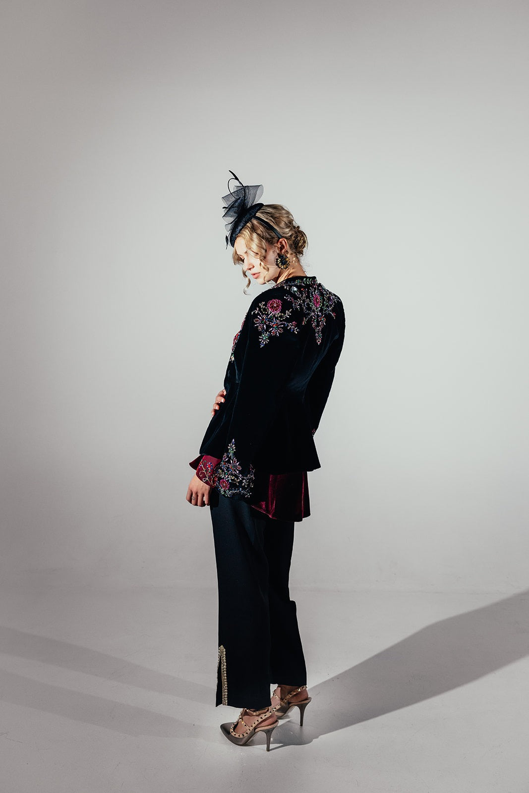 ELSA VELVET TAILORED JACKET | BLACK