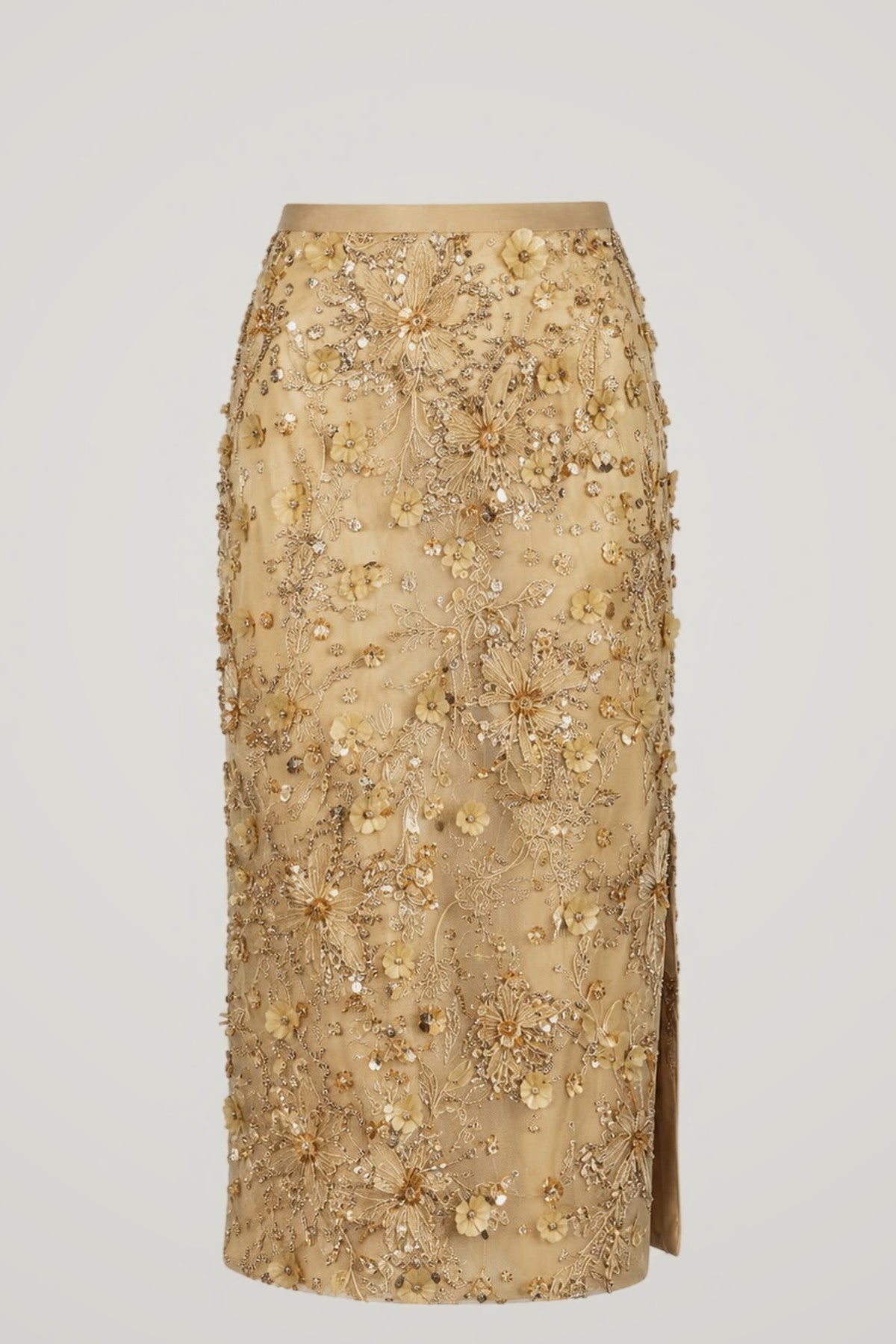 Selene Floral Skirt | Gold