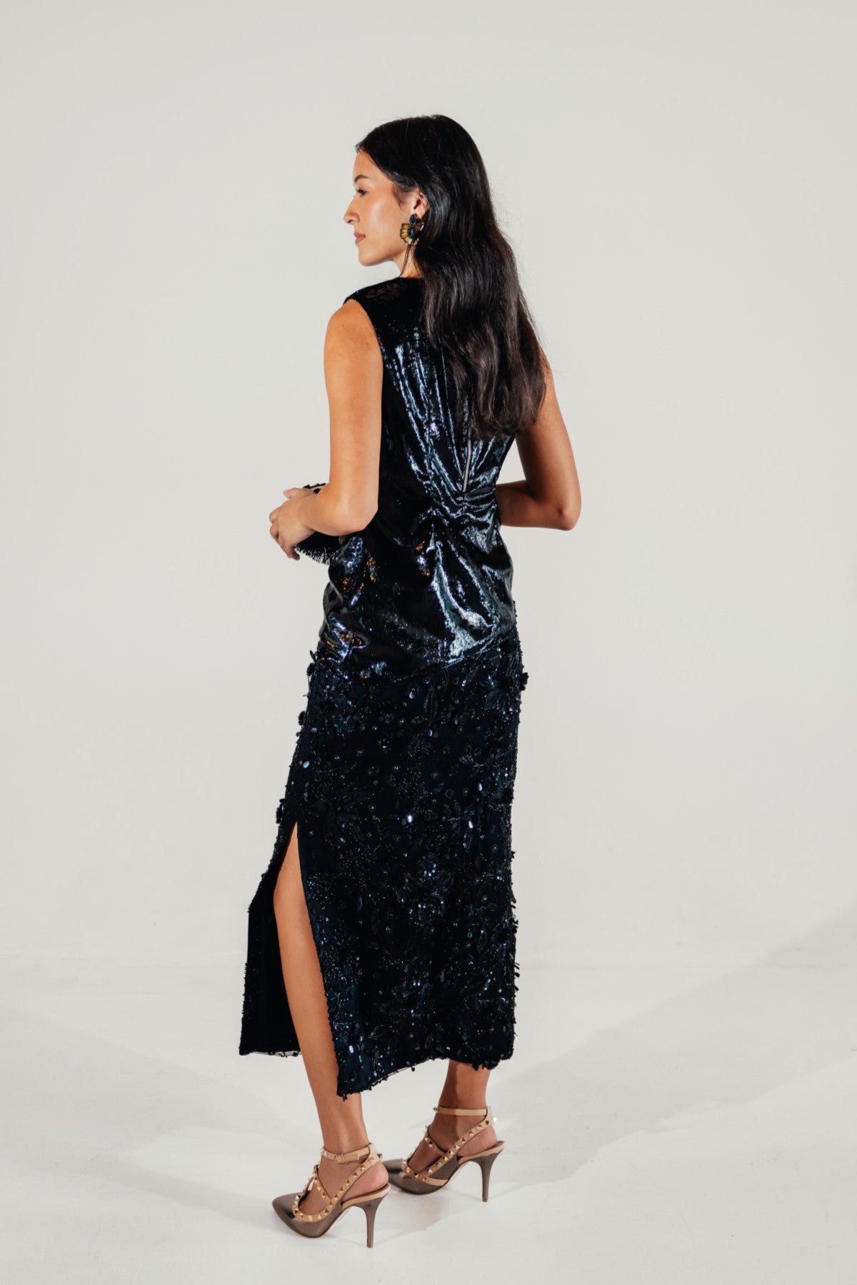 Selene Floral Skirt | Black