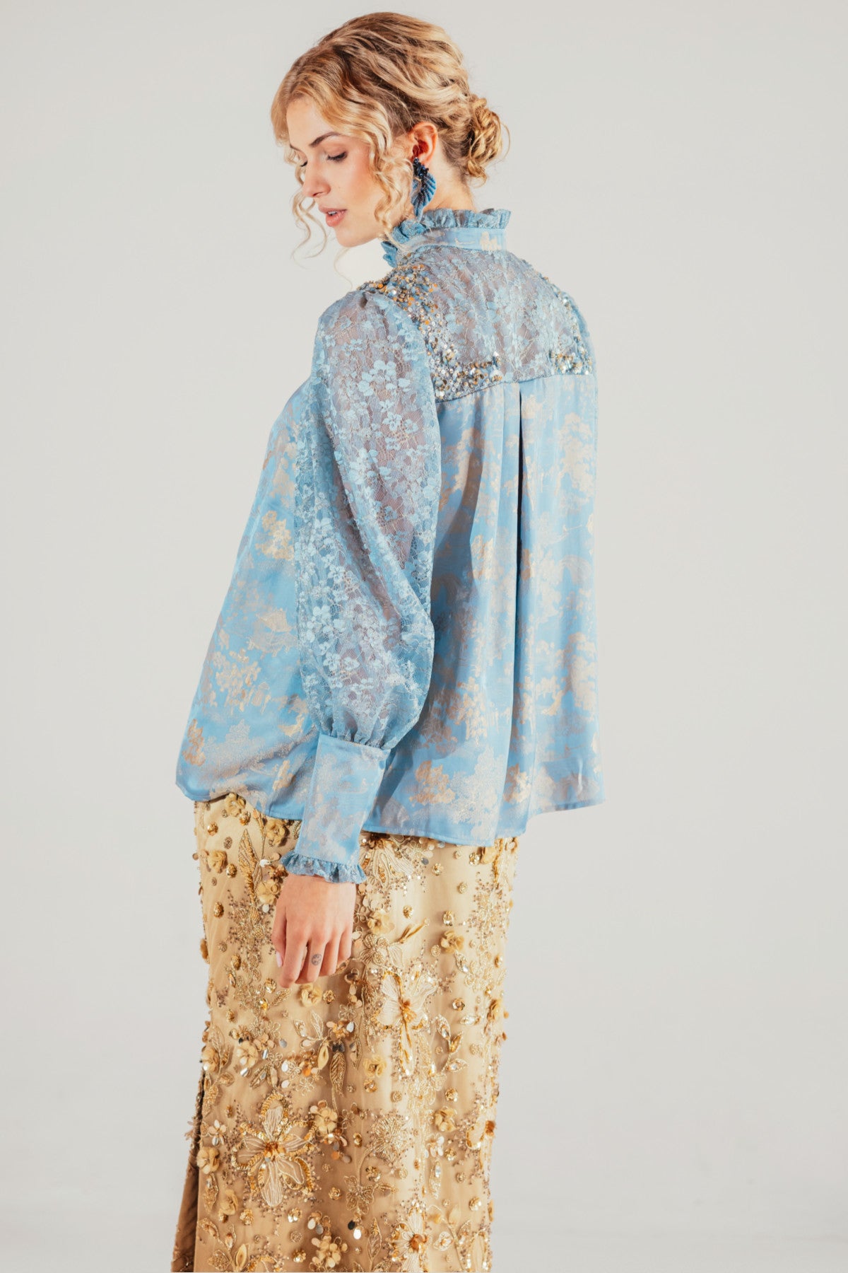 Skyla Satin Lace Top