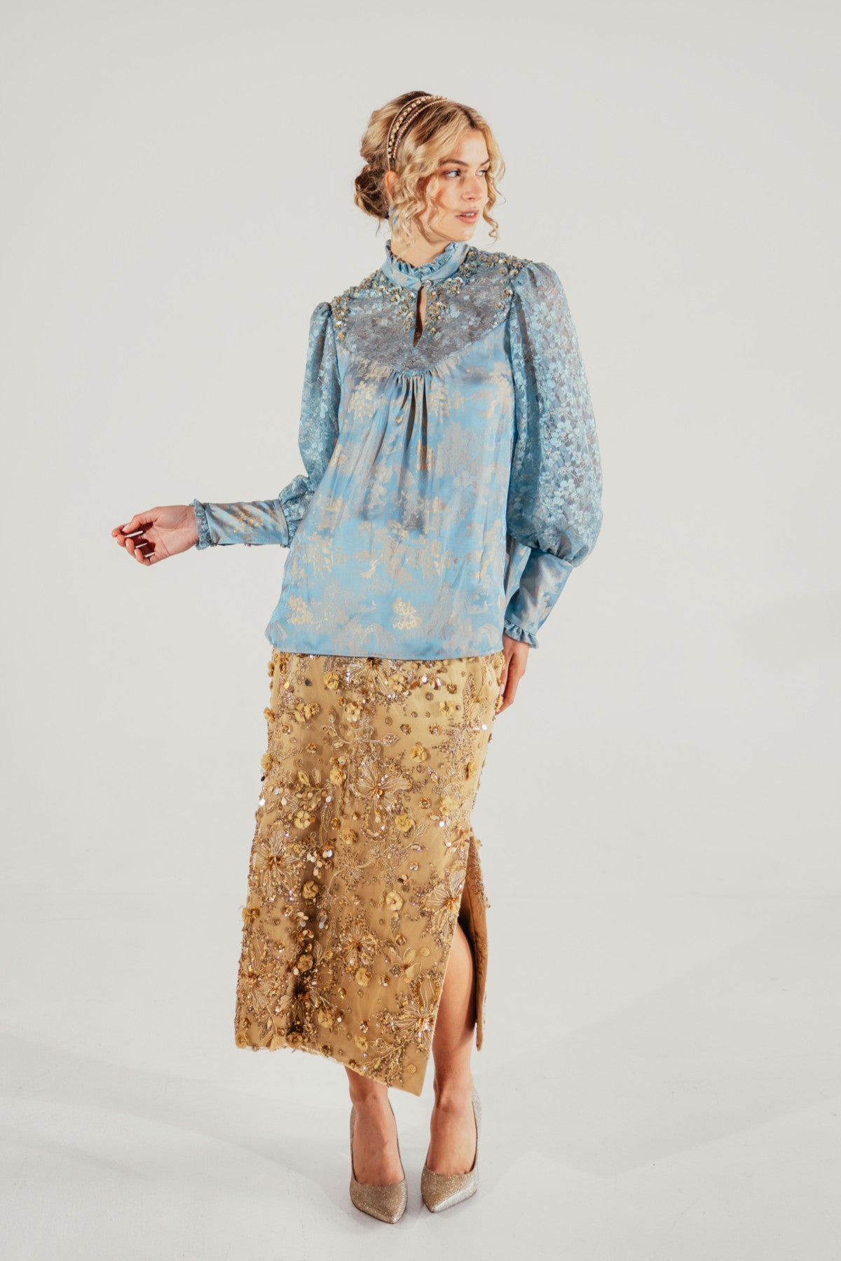 Skyla Satin Lace Top