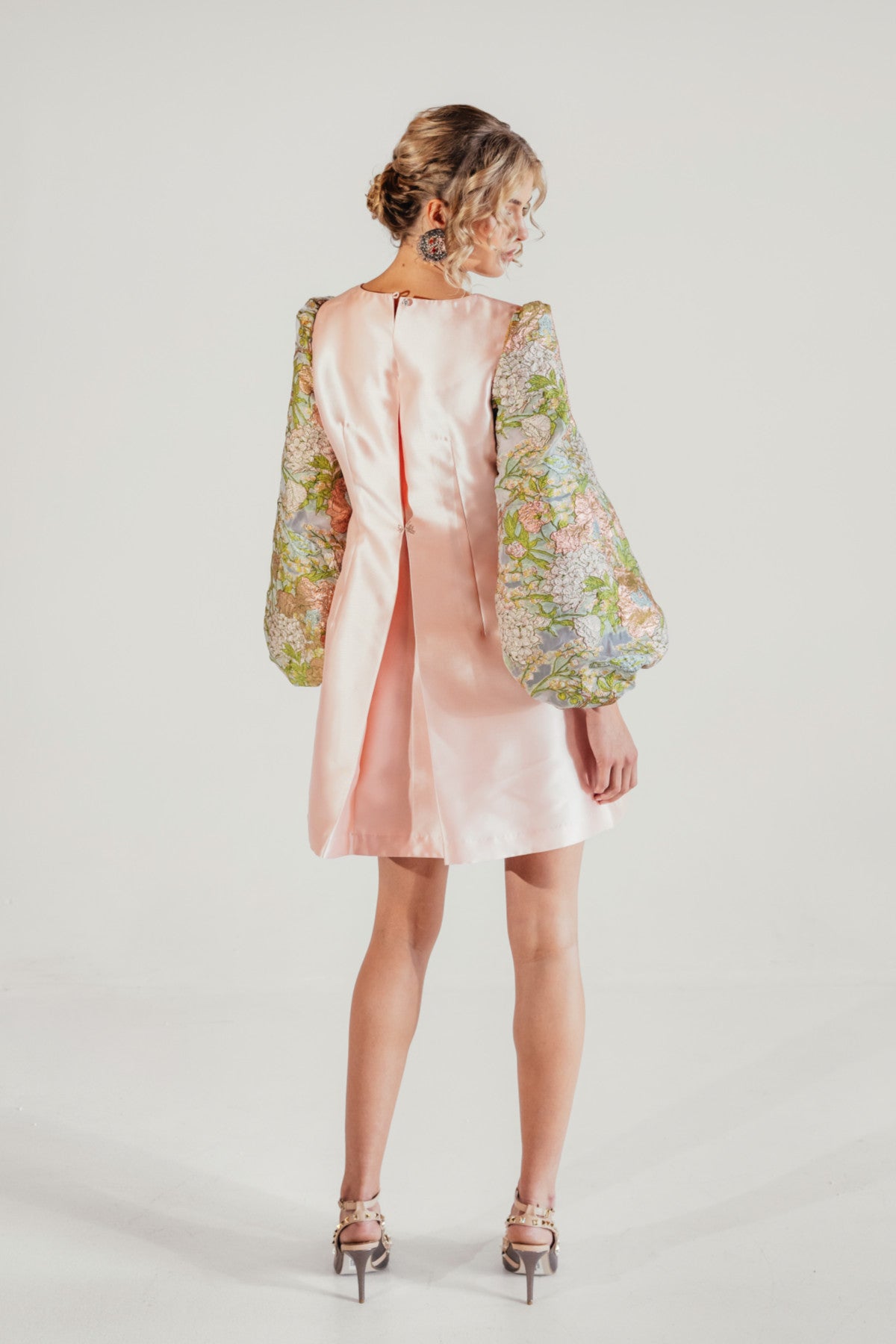 Yuri Brocade Mini Dress